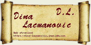 Dina Lacmanović vizit kartica